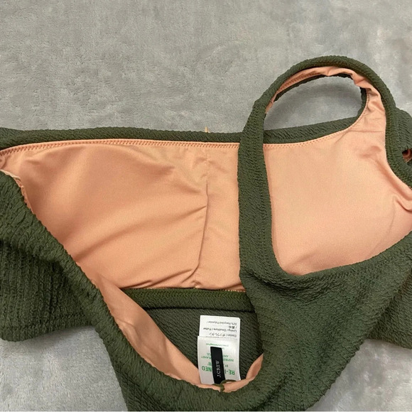 J. Crew Textured 2-Piece Set Bikini Top & Bottom Green 27363 - Picture 8 of 12